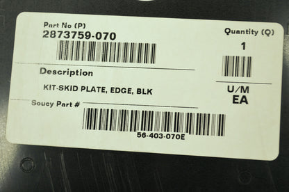 Skid Plate Black Edge NOS