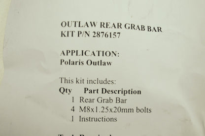 Polaris Rear Grab Bar IRS 07-08 Outlaw 450 525