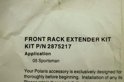 Front Rack Extender Red NOS