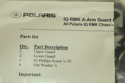 NEW OEM Polaris A-Arm Guard Kit Black IQ RMK NOS