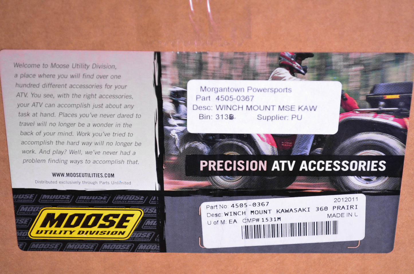 Moose Utility Division 4505-0367 Winch Mount Kit NOS