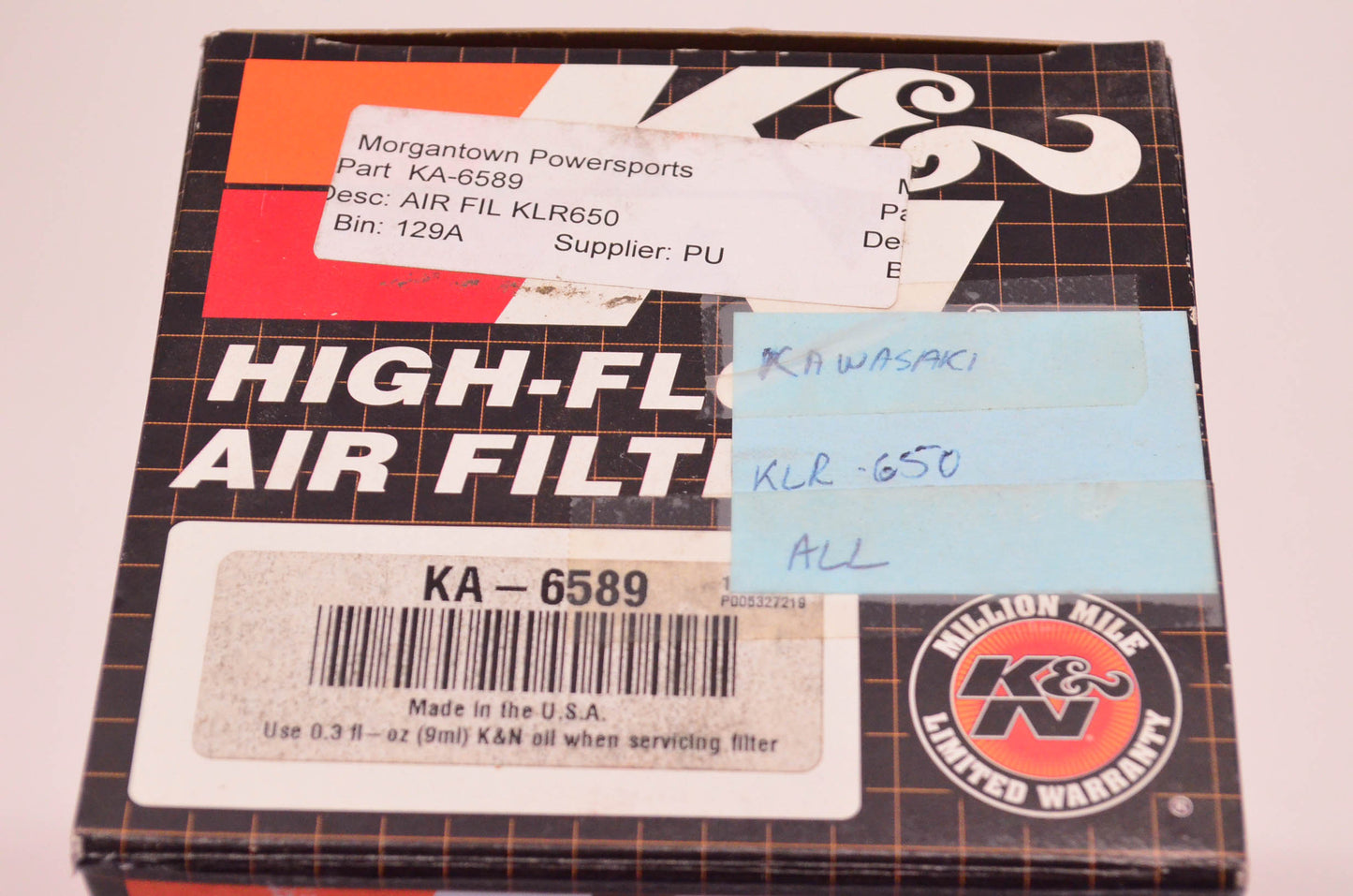K&N KA-6589 High Flow Air Filter Kit NOS