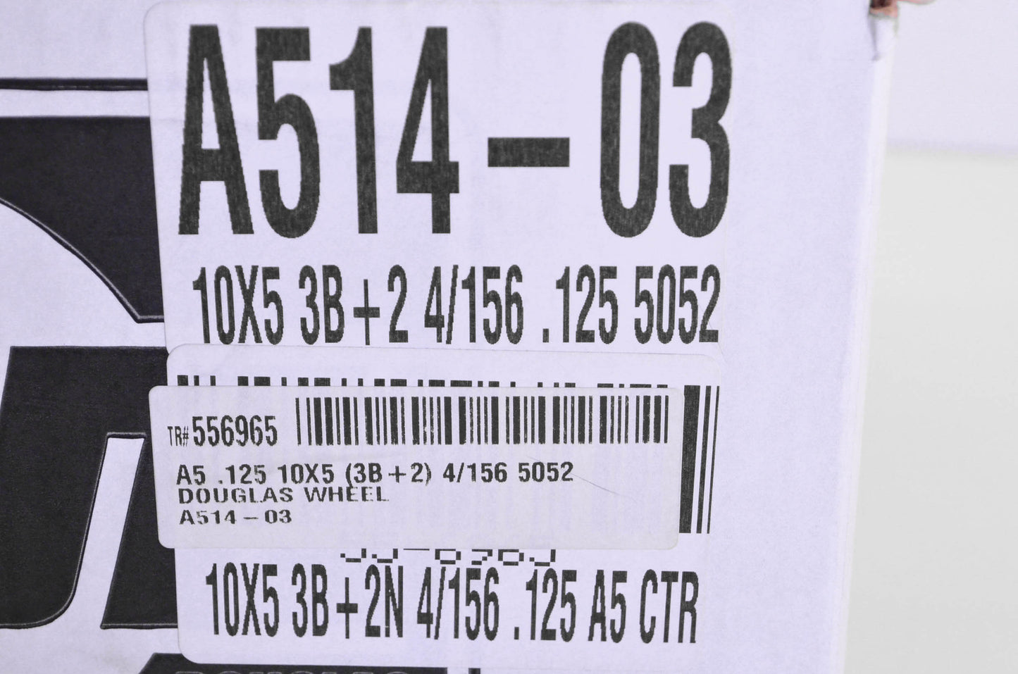 DWT A514-03 Wheel 10x5 3B-2 4/156 .125 5052 NOS