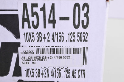 DWT A514-03 Wheel 10x5 3B-2 4/156 .125 5052 NOS