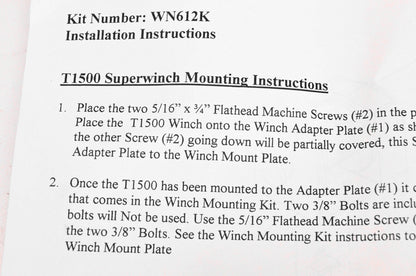 Cycle Country WN612K Winch Mount Kit NOS