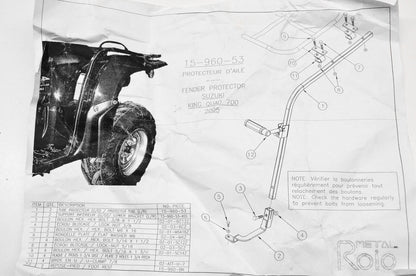 Quadrax 561613, 15-960-53 Rear Fender Pegs Protector Kit NOS