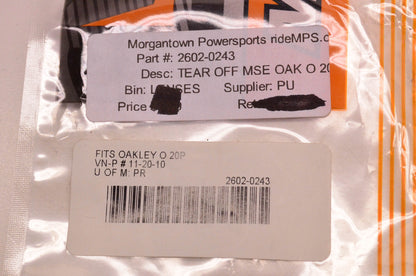 Moose Racing 2602-0243 Tear Off 20 Pack NOS