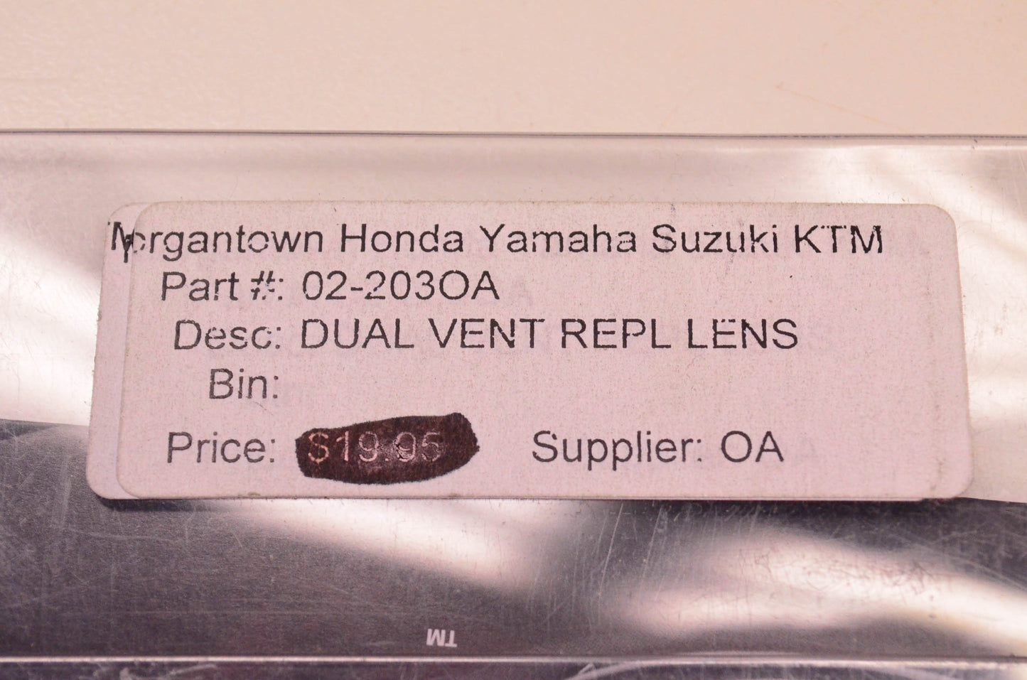 Oakley 02-203OA, 02-203 Dual Vent Replacement Lens Kit NOS