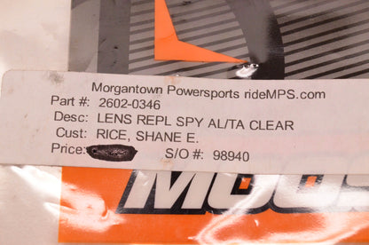 Moose Racing 2602-0346 Replacement Lens with Posts NOS