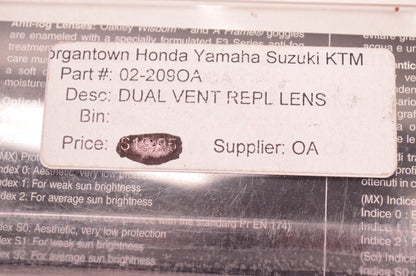 Oakley 02-209OA, 02-209 Orange Tint Dual Vent Replacement Lens NOS