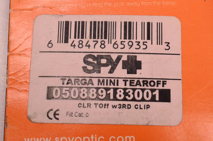 Spy 050889183001 Targa Mini Laminate Tear Off 10 Pack NOS