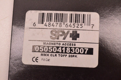 Spy 050504183007 Magneto Access MMX Clear Tear Off 20 Pack NOS