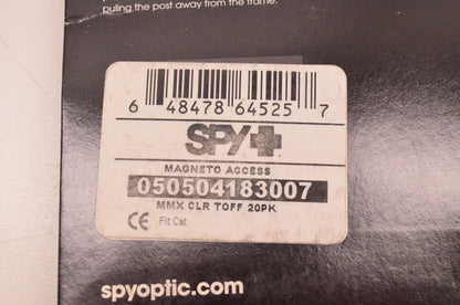 Spy 050504183007 Magneto Access MMX Clear Tear Off with Clip 20 Pack NOS
