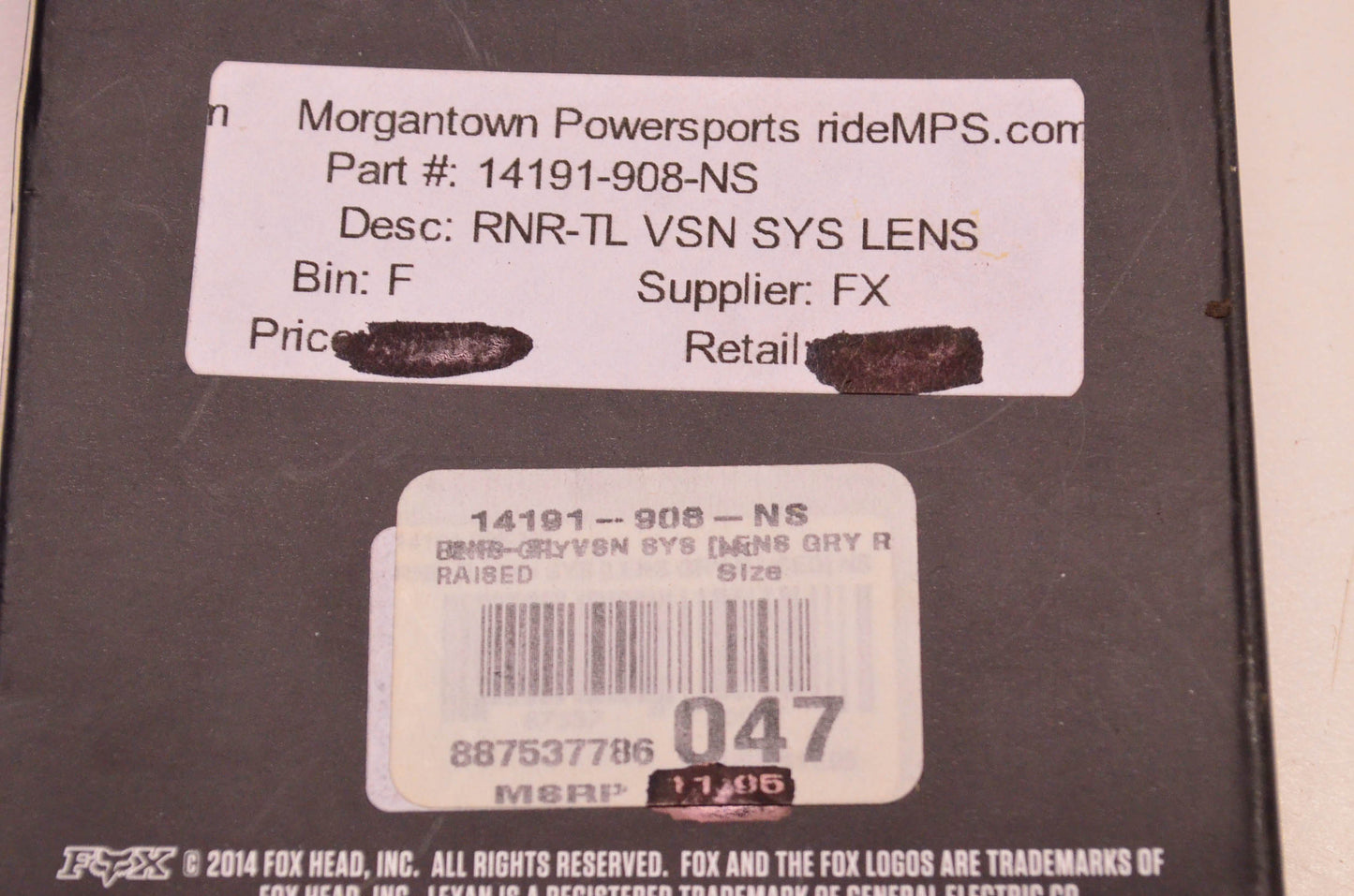 Fox Racing 14191-908-NS Air Space Replacement Lens NOS