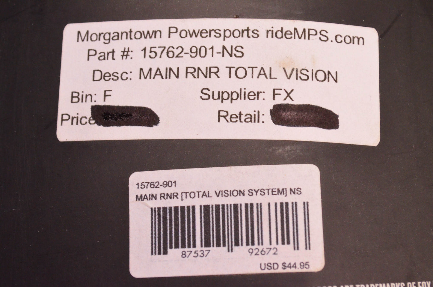 Fox Racing 15762-901-NS Main Total Roll Off Vision System Kit NOS