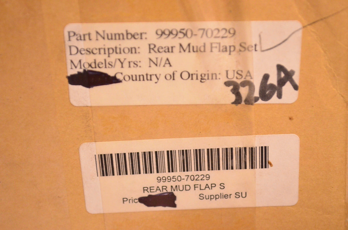 New OEM Suzuki 99950-70229 Rear Mud Flap Kit NOS