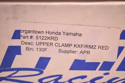 Applied Racing 5122KRD, 5122K Top Triple Clamp Kit Red NOS