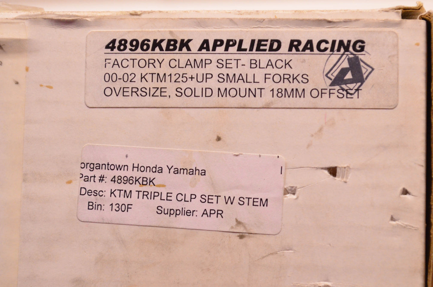 Applied Racing 4896KBK, 4896K Factory Clamp Kit Black NOS