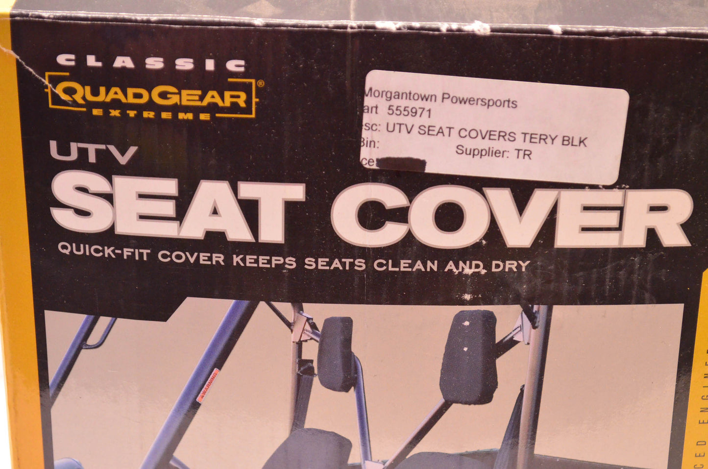QuadGear 555971 UTV Seat Cover Kit Black NOS