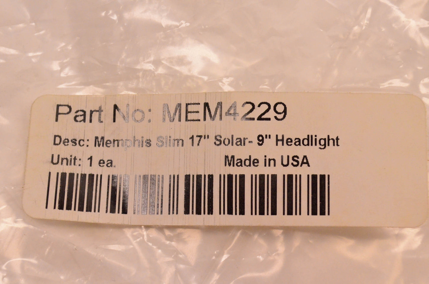 Memphis Shades MEM4229 Slim Solar Windshield 17 Inch 9 Inch Headlight NOS
