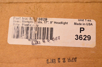 Memphis Shades MEM3629 Fats Windshield 17 Inches 9 Inch Headlight NOS