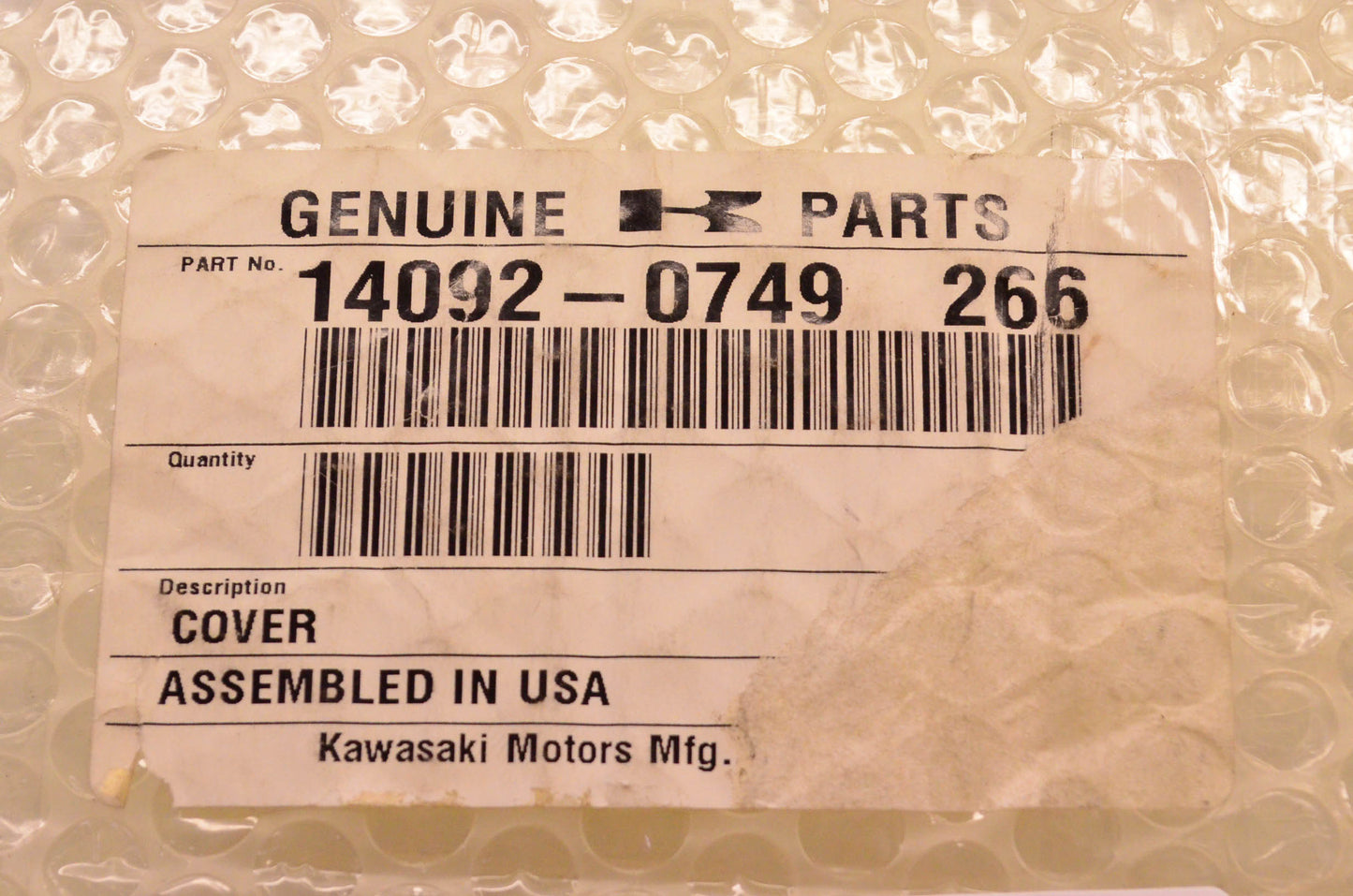 New OEM Kawasaki 14092-0749 266 Right Passenger Door Side Cover NOS