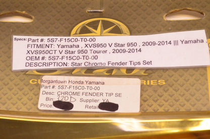 New OEM Yamaha 5S7-F15C0-T0-00 Chrome Fender Tip Kit NOS