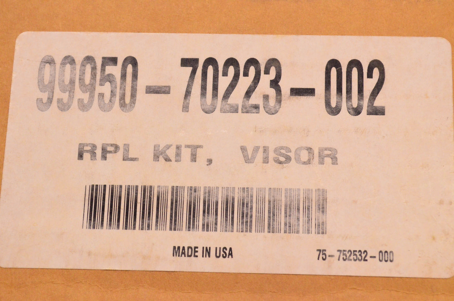 New OEM Suzuki 99950-70223-002 Visor Replacement Kit NOS