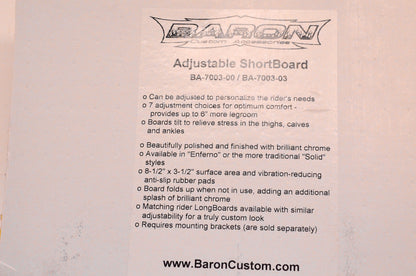 Baron Custom Accessories BA-7003-03, BA-7003-00 Adjustable Short Board Kit NOS