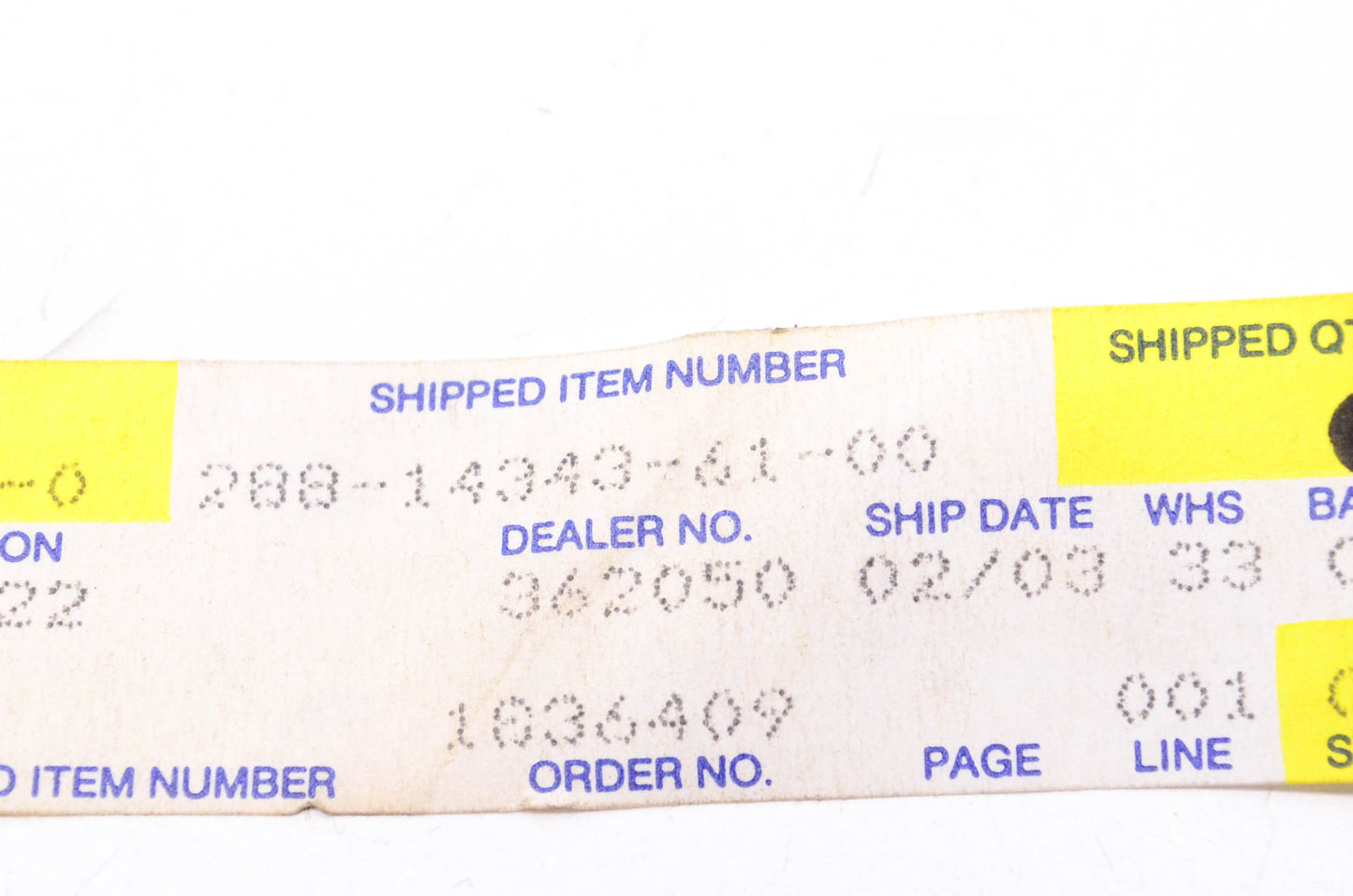 New OEM Yamaha 288-14343-61-00 Main Jet #122 NOS