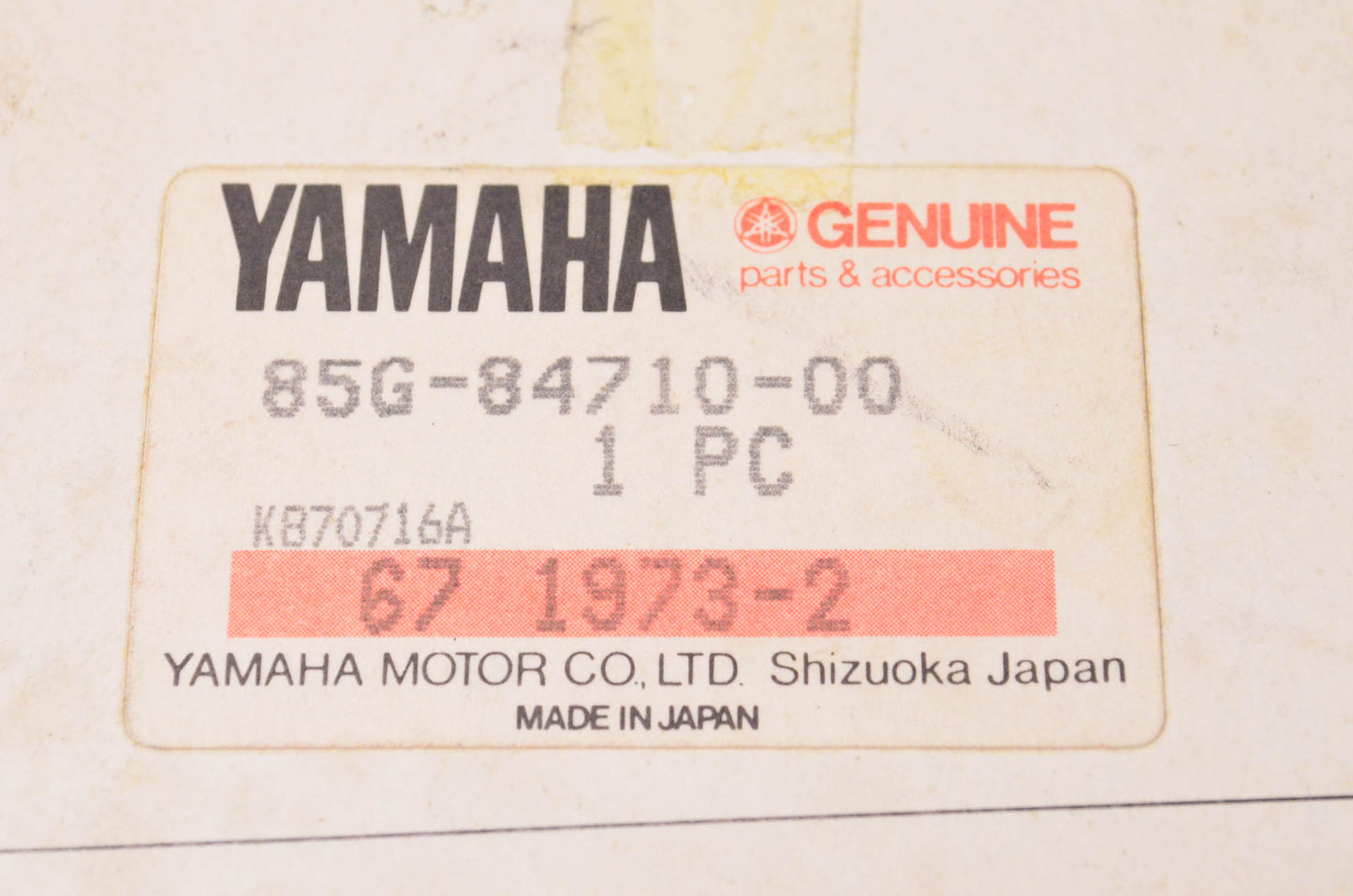 New OEM Yamaha 85G-84710-00-00 Taillight Assembly NOS