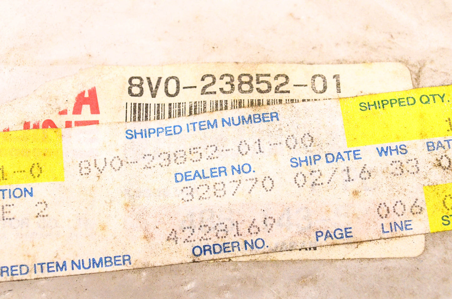 New OEM Yamaha 8V0-23852-01-00 Outside Arm NOS