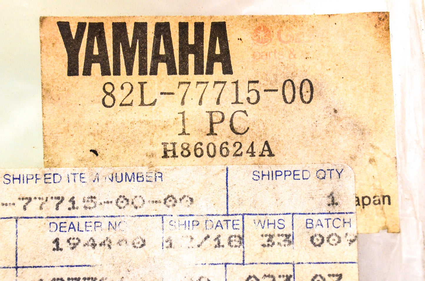 New OEM Yamaha 82L-77715-00-00 Instrument Panel Ornament NOS