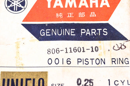 New OEM Yamaha 806-11601-10-00 Piston Ring Kit NOS