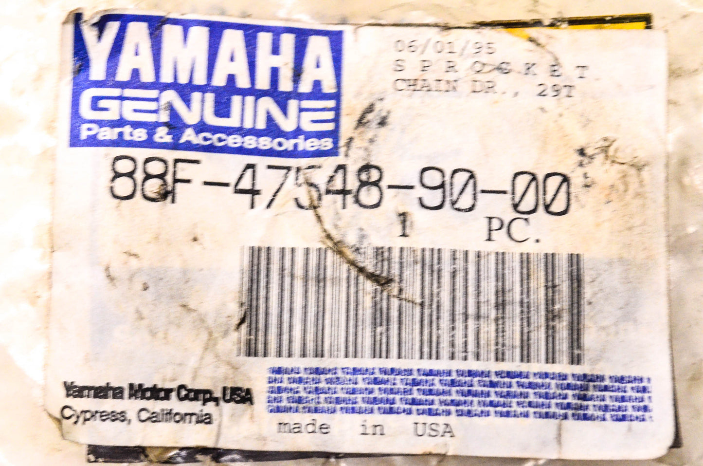 New OEM Yamaha 88F-47548-90-00 Sprocket NOS