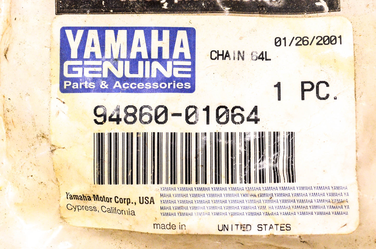 New OEM Yamaha 94860-01064-00 Chain Phazer II SS LE LT NOS