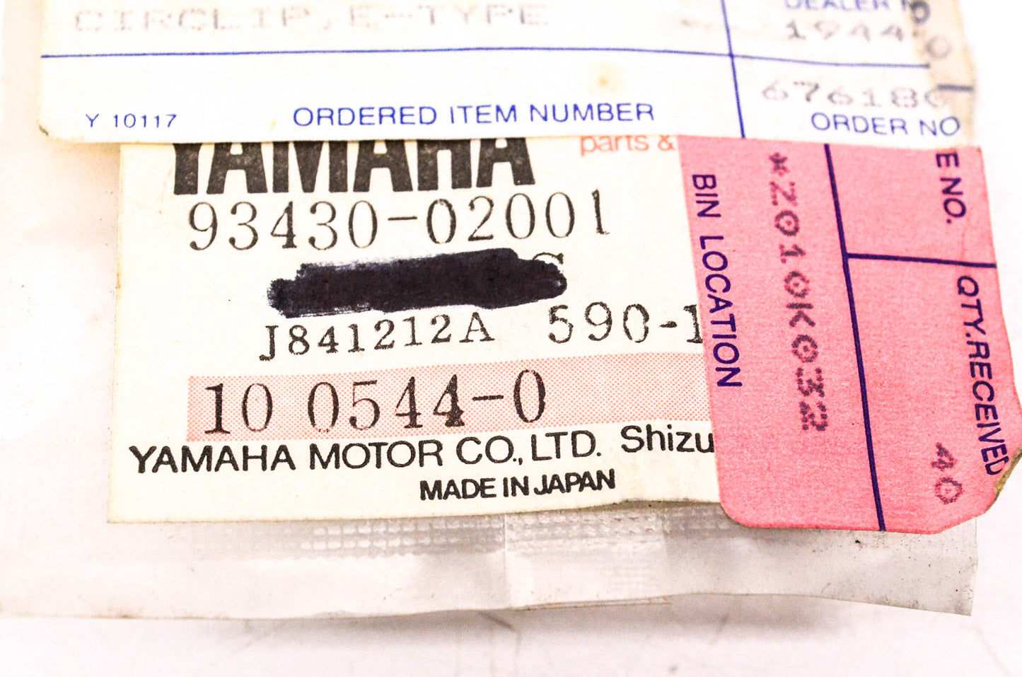 New OEM Yamaha 93430-02001-00 Circlip NOS