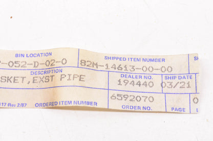 New OEM Yamaha 82M-14613-00-00 Exhaust Pipe Gasket NOS