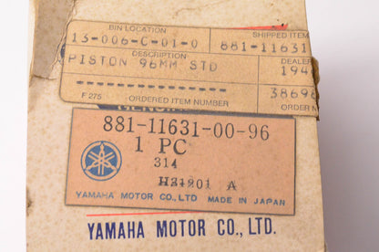 New OEM Yamaha 881-11631-00-96 Piston NOS