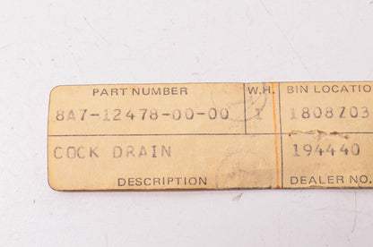 New OEM Yamaha 8A7-12478-00-00 Drain Plug NOS