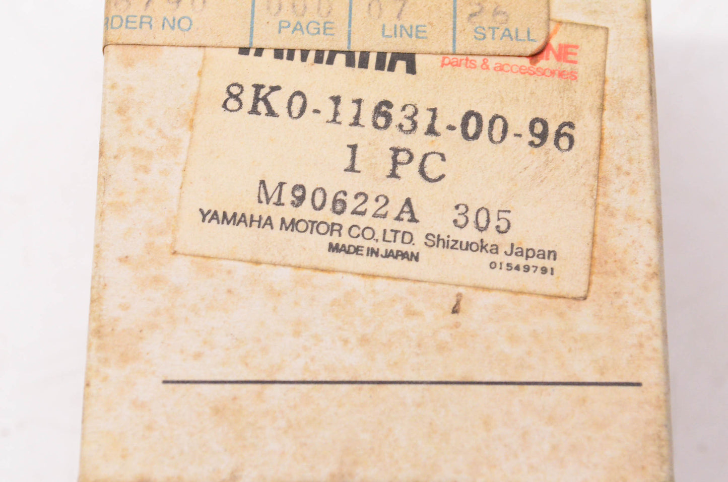 New OEM Yamaha 8K0-11631-00-96 Piston NOS