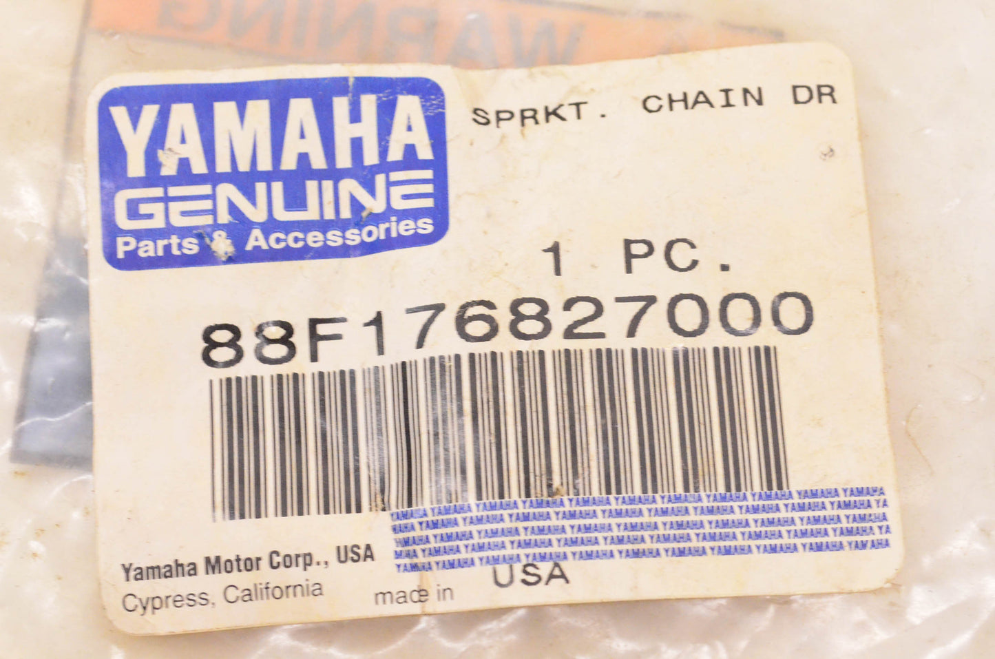 New OEM Yamaha 88F-17682-70-00 Sprocket NOS