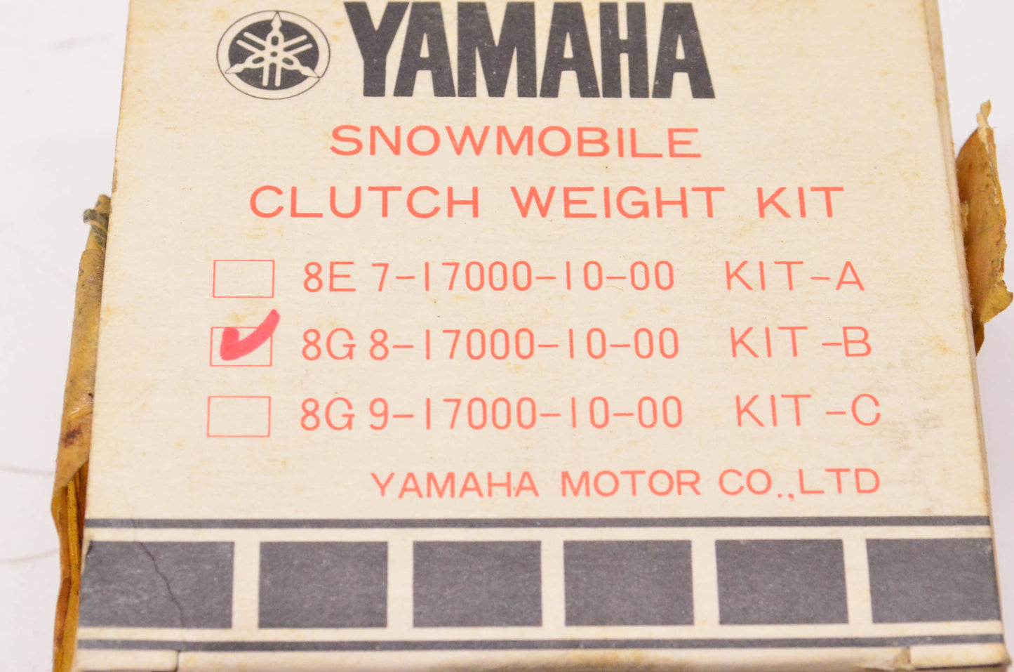 New OEM Yamaha 8G8-17000-10 Clutch Weight Kit NOS