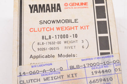 New OEM Yamaha 8L8-17000-10 Clutch Weight Kit NOS