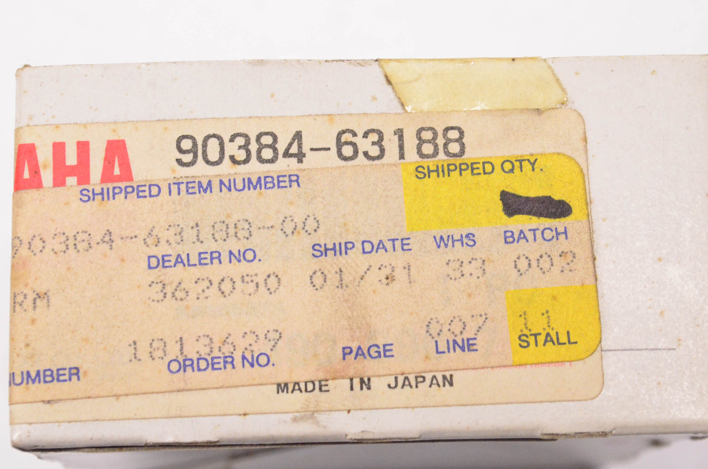 New OEM Yamaha 90384-63188-00 Bimetal Form Bushing NOS
