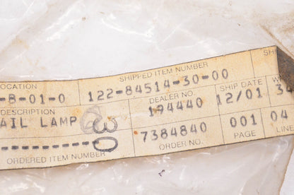 New OEM Yamaha 122-84514-30 Tail Lamp Bulb NOS