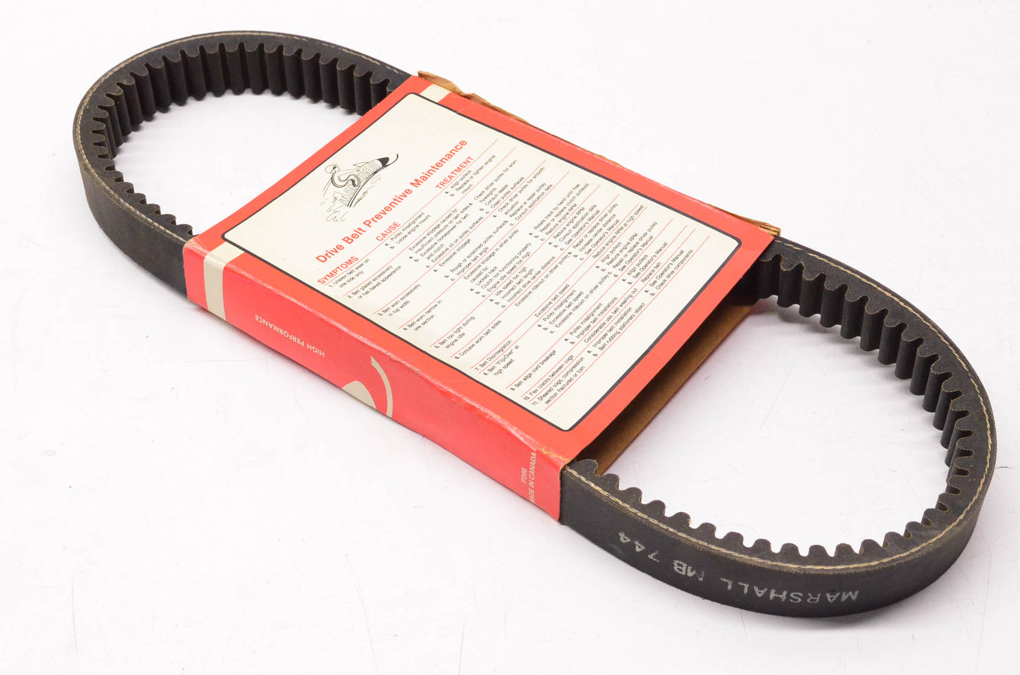 Marshall MB744 High Performance Snowmobile Belt NOS