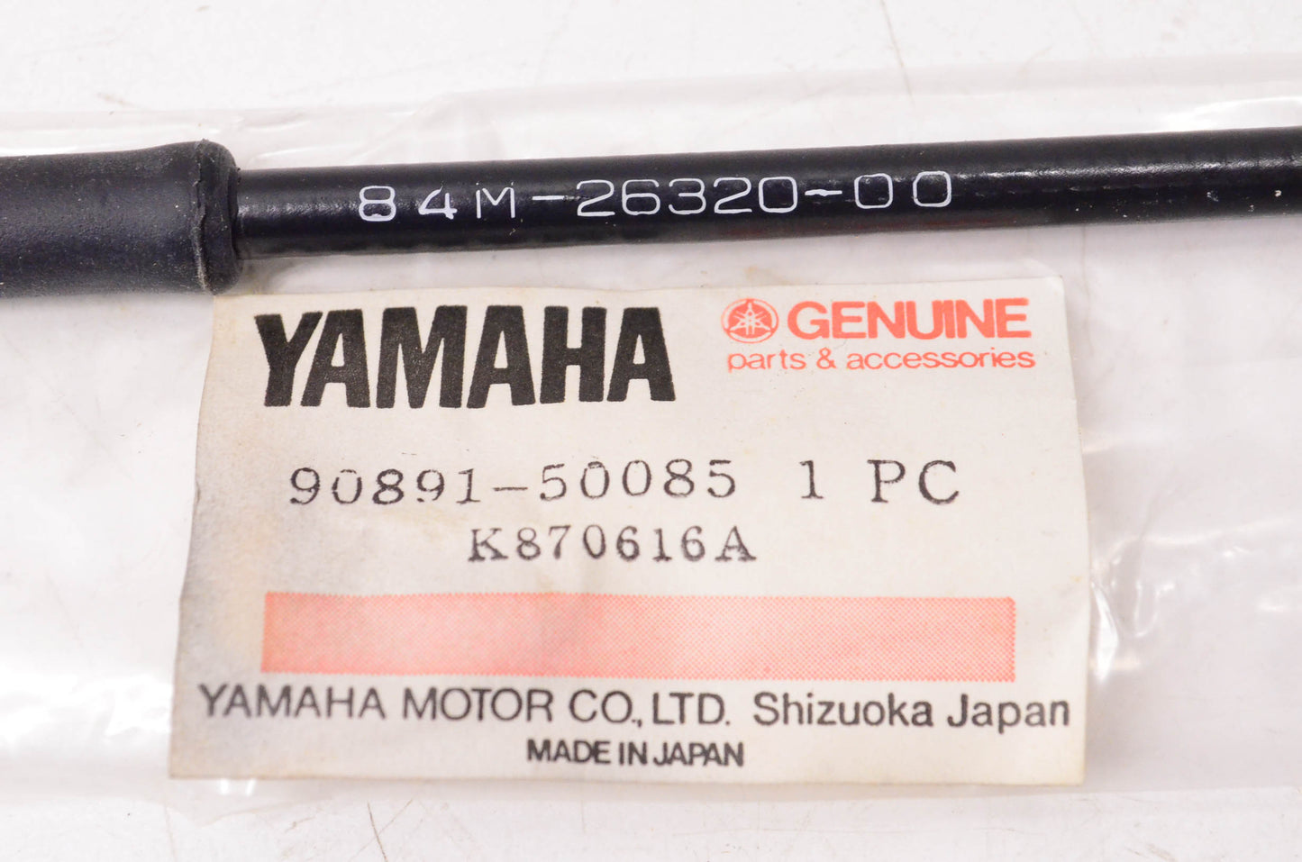 New OEM Yamaha 84M-26320-00-00 Oil Pump Cable NOS