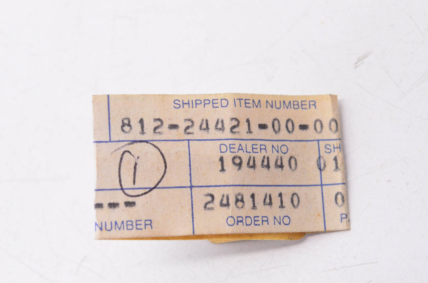 New OEM Yamaha 812-24421-00 Check Valve NOS