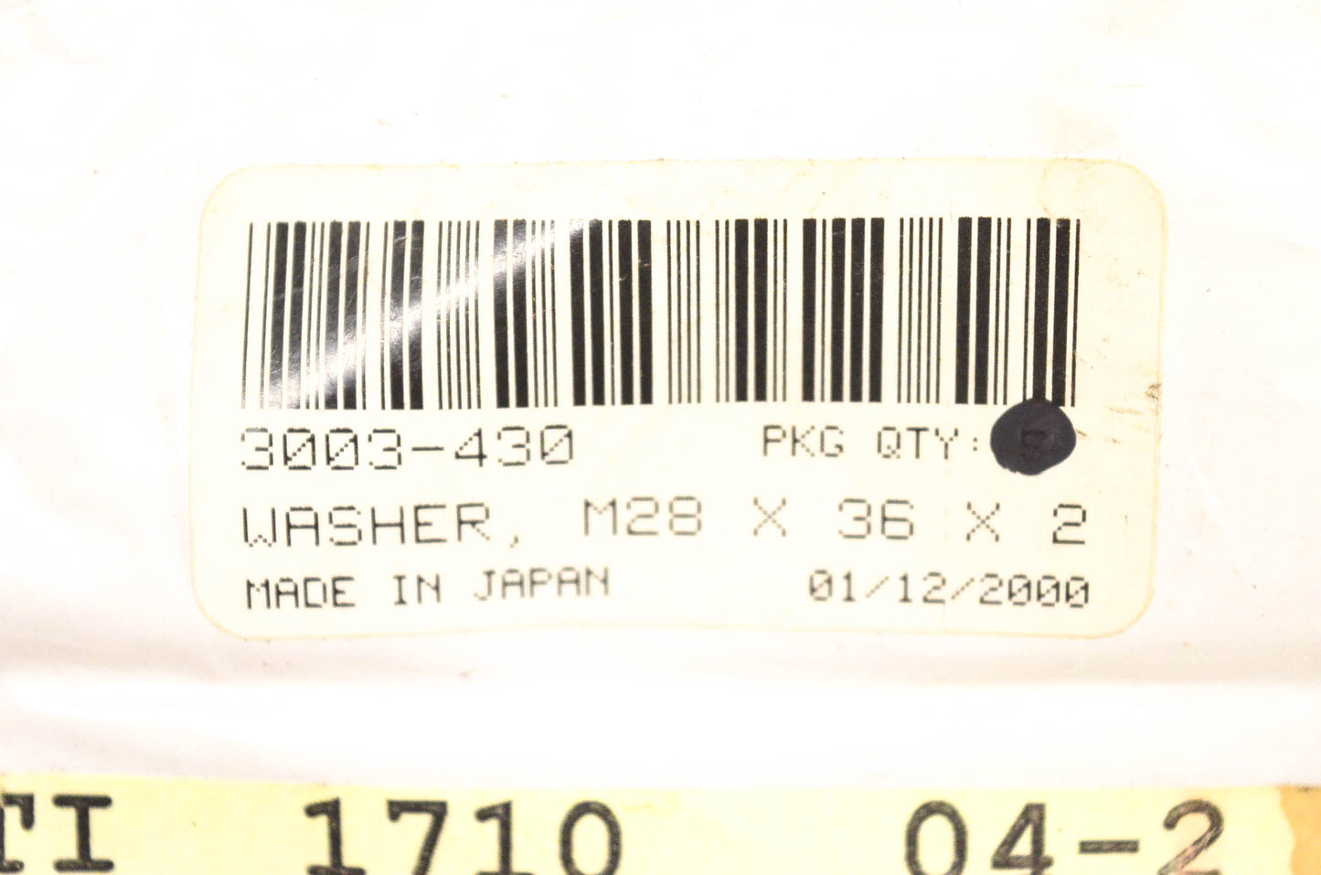 New OEM Arctic Cat 3003-430 Washer M28x36x2 NOS